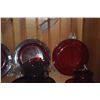 Image 4 : COLLECTION OF RUBY RED PLATES, CUPS & SAUCERS (24 PCS) (DOES NOT INCLUDE STAND)