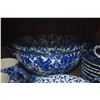 Image 3 : COLLECTION OF POTTERY BARN, CRATE & BARREL & GOLDEN RABBIT BLUE & WHITE SPLATTER/SWIRL PLATES, CUPS,