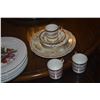 Image 4 : RICHARD LIMOGES FRANCE SALAD/DESSERT ORCHARD FRUIT & BUTTERFLY PLATES, SPODE & LIMOGES DEMITASSE CUP