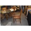 Image 6 : GLASS TOP TABLE W/RATTAN & BAMBOO BASE & ARM CHAIRS (6 PCS)