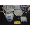 Image 1 : COLLECTION OF BLUE & WHITE BOWLS, VASE & PITCHER (5 PCS)