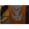 Image 4 : PAPUA NEW GUINEA SEPIK RIVER CARVED WOOD SUSPENSION HOOK W/3 STYLIZED FACES & INLAID SHELLS