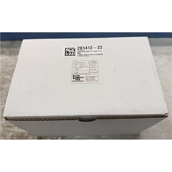 Lot of (54) Laser Mech #PLLCG0034 1.08UM 22.4MMX4.1MM Protective Cover Glas