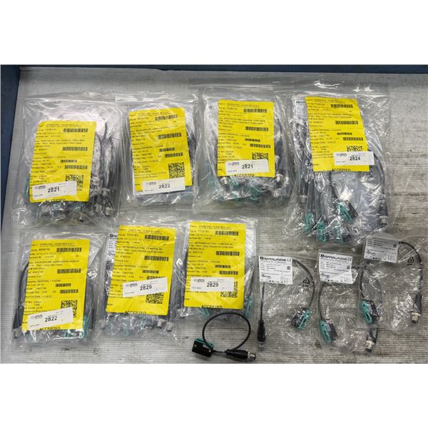 Lot of (68) Pepperl+Fuchs #OBE12M-R100-S-IO-0,3M-V1 Thru-Beam Photoelectric Sensors