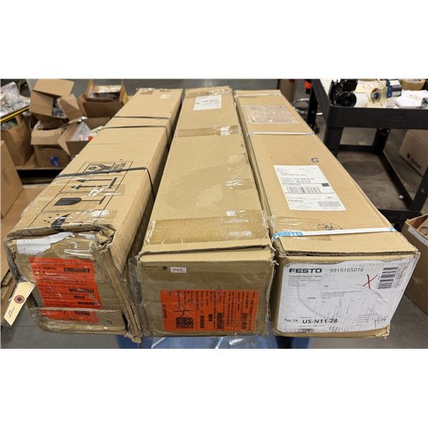 (3) Festo #EGC-80-600-TB-KF-0H-GV-C Toothed Belt Axis
