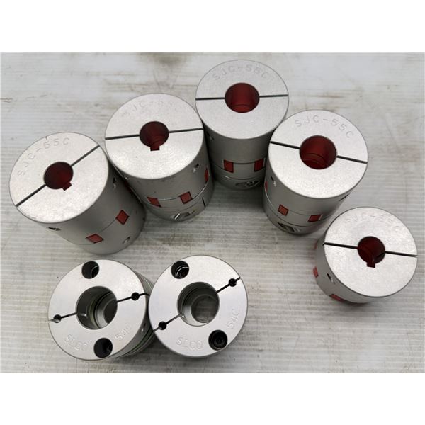Lot of (7) Sungil CNC Shaft Jaw Coupler 5-#SJC-55C & 2-#SJC-54C