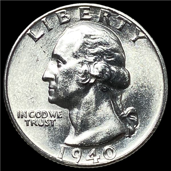 1940-D Silver Washington Quarter CHOICE AU