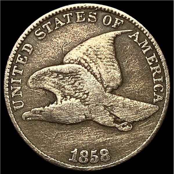 1858 Flying Eagle Cent NEARLY UNCIRCULATED