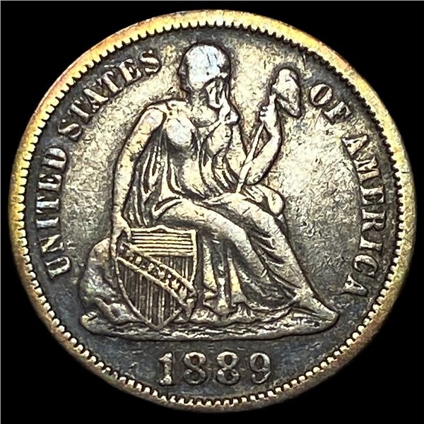 1889 Seated Liberty Dime NEARLY UNCIRCULATED