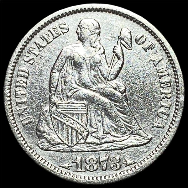 1873 Arrows Seated Liberty Dime CLOSELY UNCIRCULATED