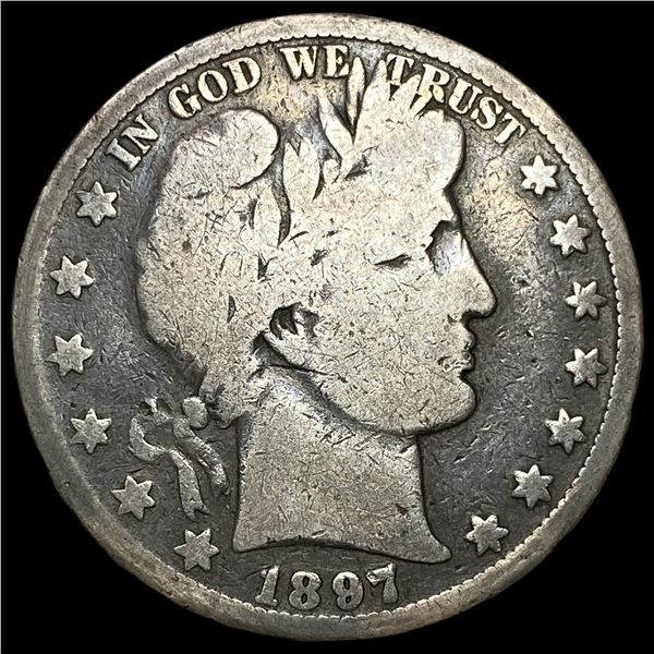 1897-O Silver Barber Half Dollar LIGHTLY  CIRCULATED