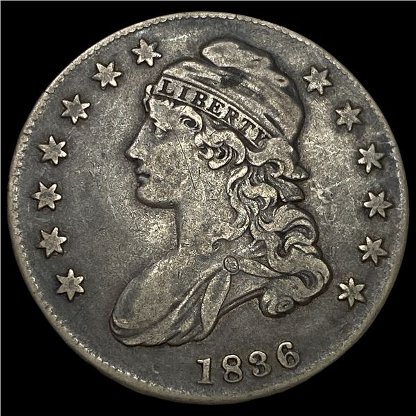 1836 Capped Bust Half Dollar NEARLY  UNCIRCULATED