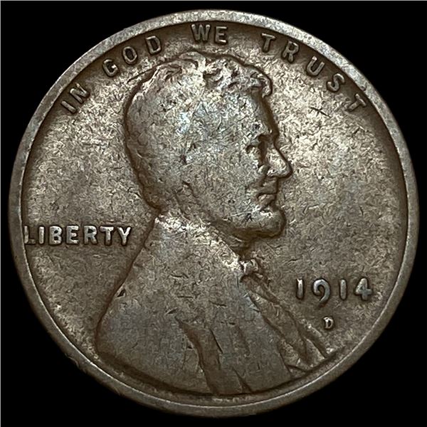 1914-D Lincoln Wheat Cent ABOUT UNCIRCULATED