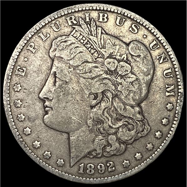 1892 Silver Morgan Dollar ABOUT UNCIRCULATED