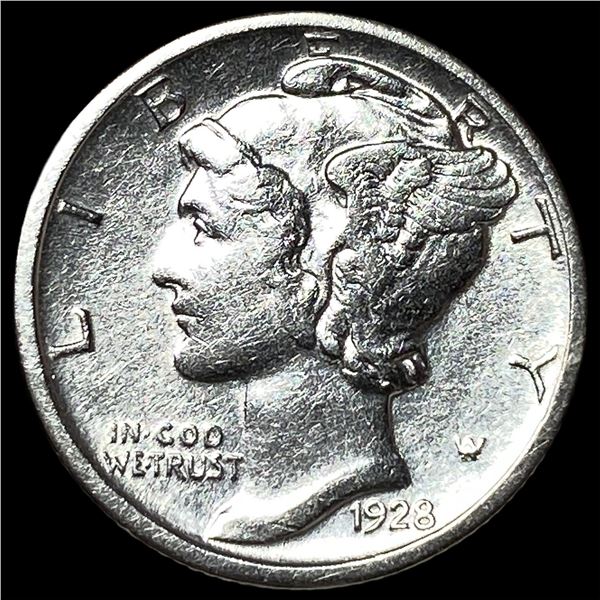 1928-D Silver Mercury Dime CLOSELY UNCIRCULATED