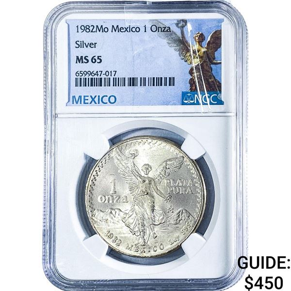 1982-Mo 1 Onza Mexico  NGC MS65