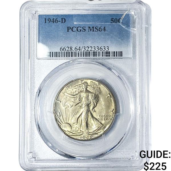 1946-D Walking Liberty Half Dollar PCGS MS64