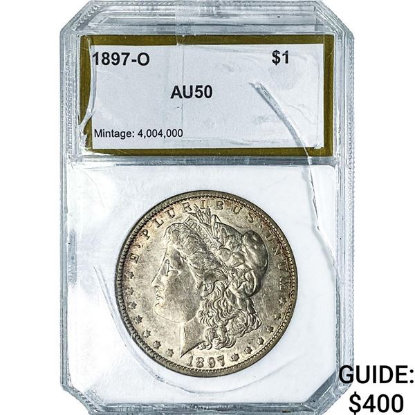 1897-O Morgan Silver Dollar PCI AU50