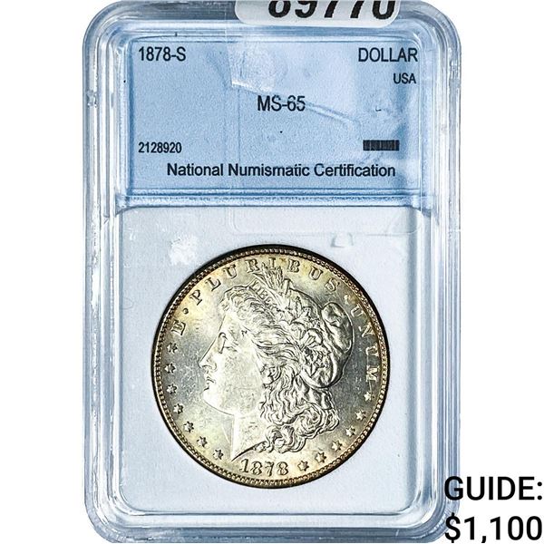 1878-S Morgan Silver Dollar NNC MS65