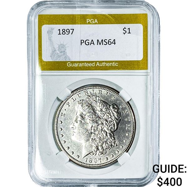 1897 Morgan Silver Dollar PGA MS64