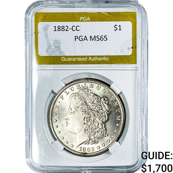 1882-CC Morgan Silver Dollar PGA MS65