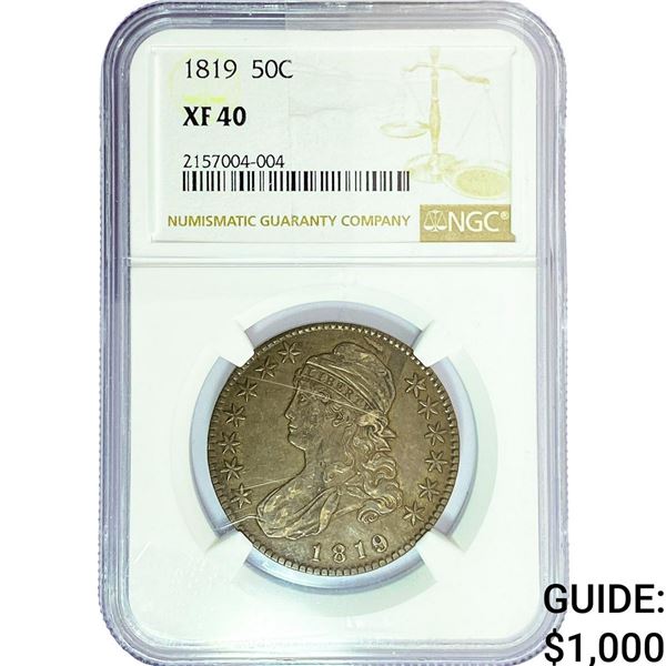 1819 Capped Bust Half Dollar NGC XF40