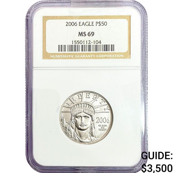 2006 1/2oz Platinum Eagle $50 NGC MS69