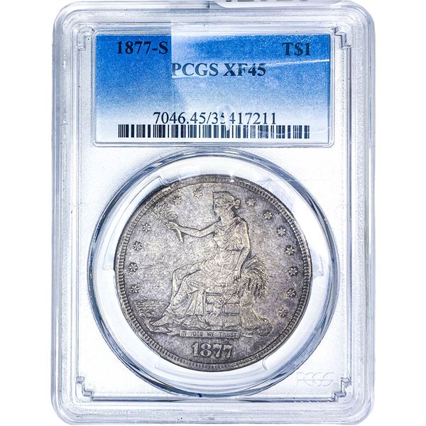 1877-S Silver Trade Dollar PCGS XF45