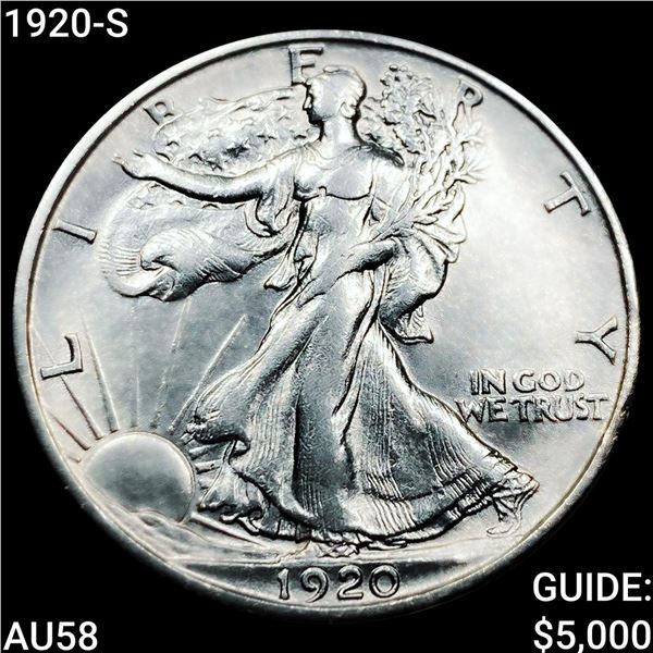 1920-S Walking Liberty Half Dollar CHOICE AU