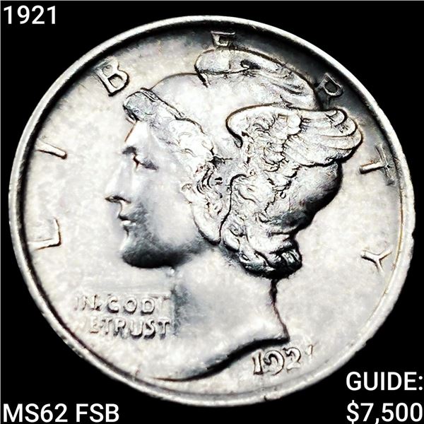1921 Mercury Dime UNCIRCULATED FSB