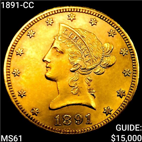 1891-CC $10 Gold Eagle UNCIRCULATED