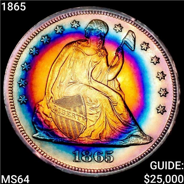 1865 Seated Liberty Dollar CHOICE BU