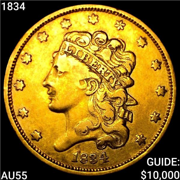 1834 $5 Gold Half Eagle