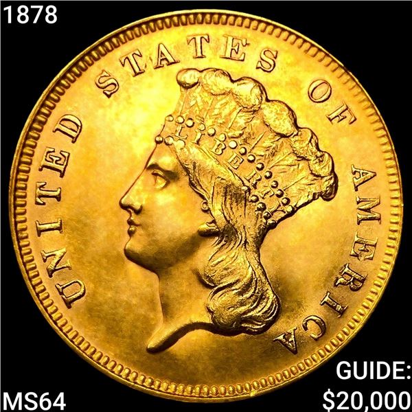 1878 $3 Gold Piece