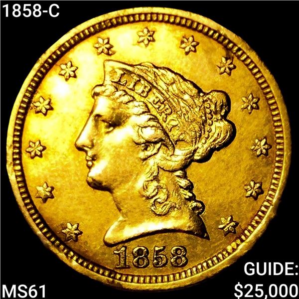 1858-C $2.50 Gold Quarter Eagle