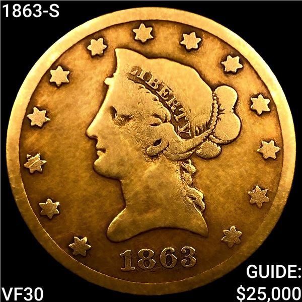 1863-S $10 Gold Eagle