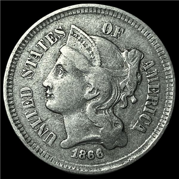 1868 Nickel Three-Cent Piece NEARLY  UNCIRCULATED