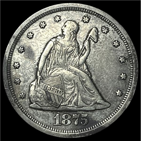 1875-S Silver Twenty Cents CLOSELY  UNCIRCULATED