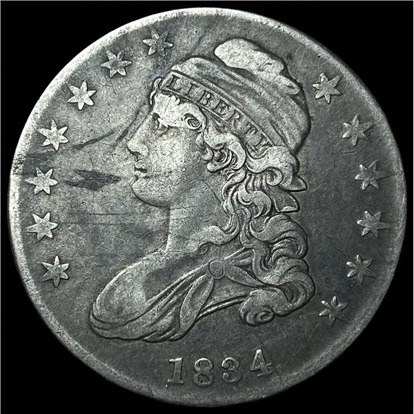 1834 Capped Bust Half Dollar NICELY  CIRCULATED