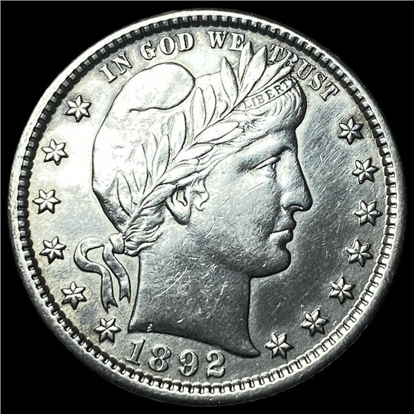 1892 Silver Barber Quarter UNCIRCULATED