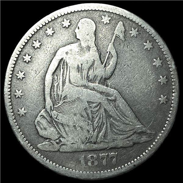 1877-CC Silver Half Dollar ABOUT UNCIRCULATED