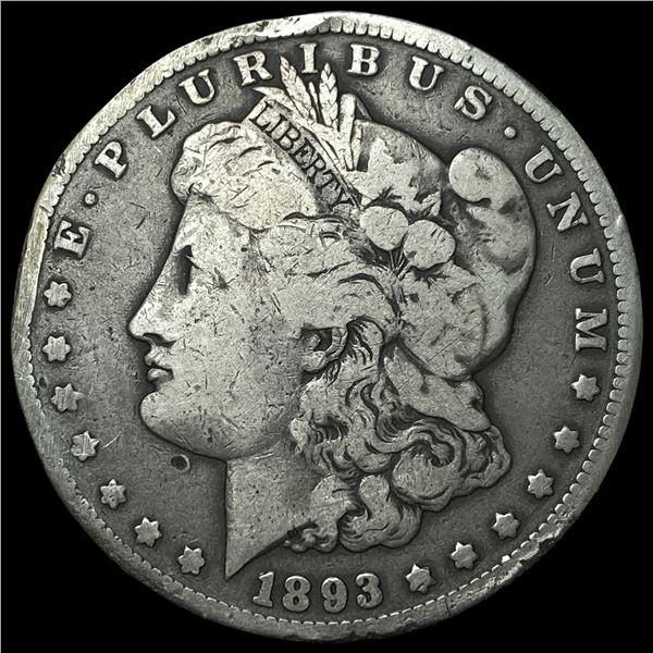 1893-CC Silver Morgan Dollar LIGHTLY  CIRCULATED