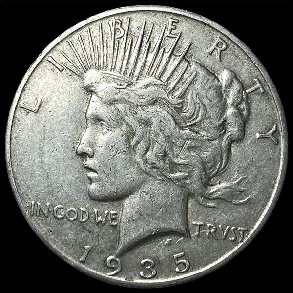 1935-S Silver Peace Dollar ABOUT UNCIRCULATED