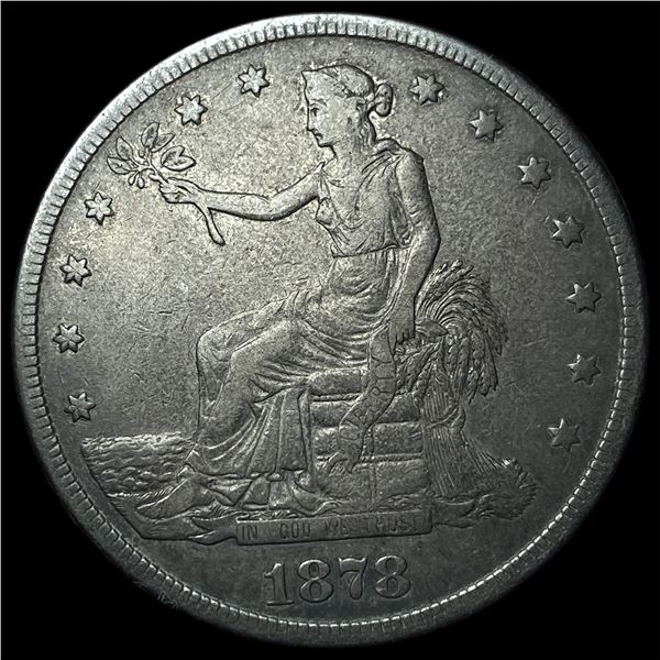 1878-S Silver Trade Dollar NEARLY  UNCIRCULATED