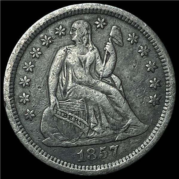 1857-O Silver Seated Liberty Dime NEARLY  UNCIRCULATED
