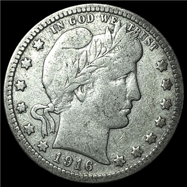 1916 Silver Barber Quarter NEARLY  UNCIRCULATED