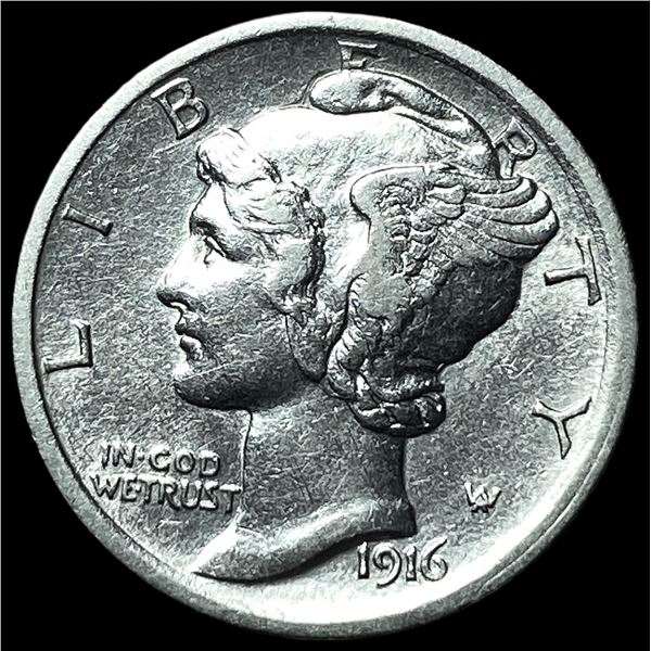 1916 Mercury Dime CHOICE AU