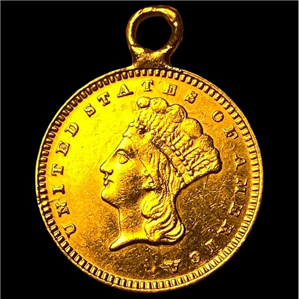 1874 Gold $1 Indian Princess Head (Jewelry).  HIGH GRADE