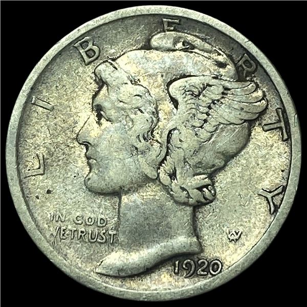 1920-D Silver Mercury Dime NEARLY UNCIRCULATED