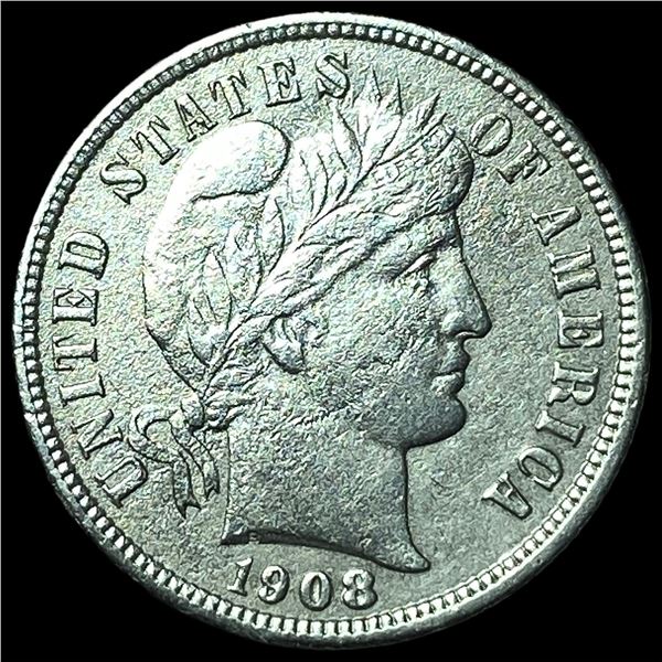 1908-S Silver Barber Dime HIGH GRADE